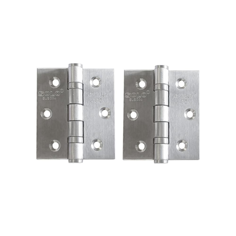บานพับ 3X2.5 นิ้ว X 2.5 มม. SOLO 3432525 สีสเตนเลส (แพ็ก 2 ชิ้น)