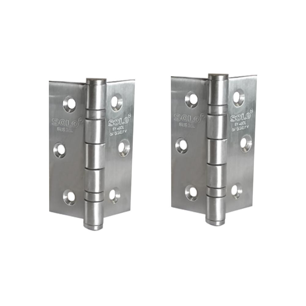 บานพับ 3X2.5 นิ้ว X 2.5 มม. SOLO 3432525 สีสเตนเลส (แพ็ก 2 ชิ้น)
