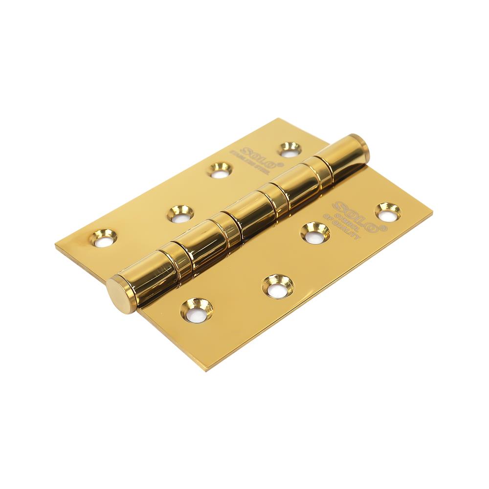 บานพับ 4X3 นิ้ว X 2.5 มม. SOLO 1143025 สีทอง (แพ็ก 2 ชิ้น)