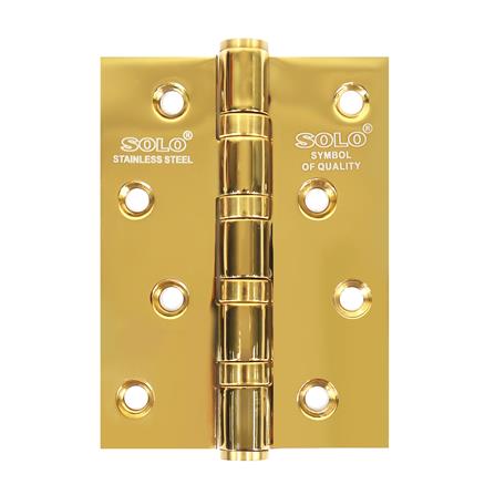 บานพับ 4X3 นิ้ว X 2.5 มม. SOLO 1143025 สีทอง (แพ็ก 2 ชิ้น)