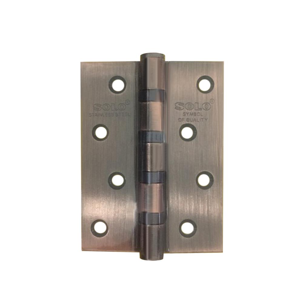 บานพับ 4X3 นิ้ว X 2.5 มม. SOLO 1143025 สีทองแดงรมดำ (แพ็ก 2 ชิ้น)