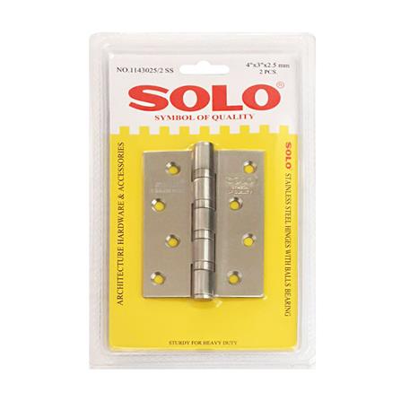 บานพับ 4X3 นิ้ว X 2.5 มม. SOLO 1143025 สีสเตนเลส (...