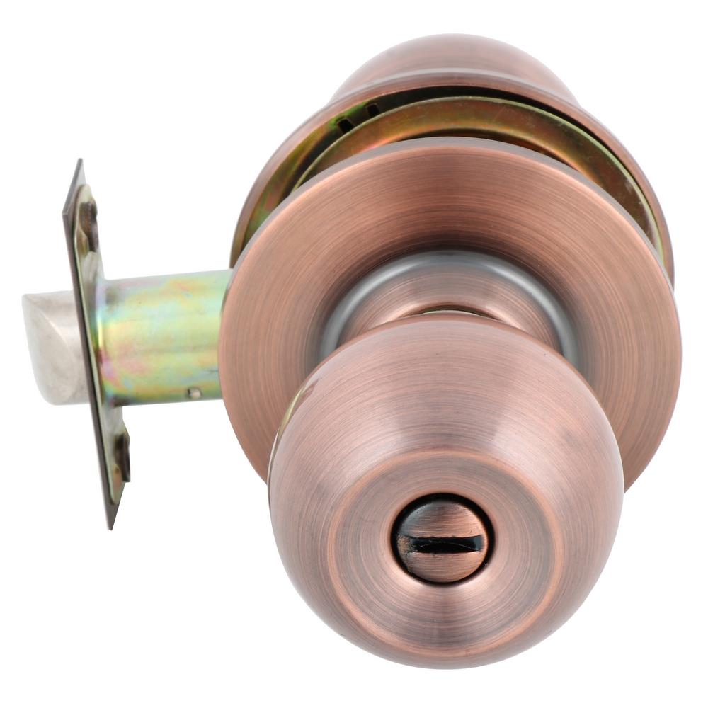 ลูกบิดห้องน้ำ SOLO 94D-86 AC-BK หัวกลม สีทองแดงรมดำ