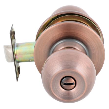 ลูกบิดห้องน้ำ SOLO 94D-86 AC-BK หัวกลม สีทองแดงรมดำ_2