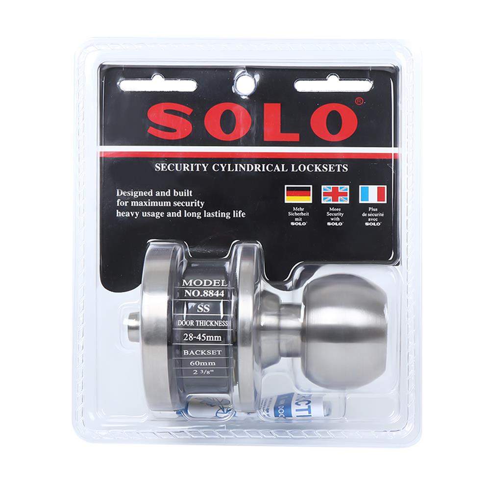 ลูกบิดประตูหลบมุ้งลวด หัวกลม SOLO 8844SS สีสเตนเลส