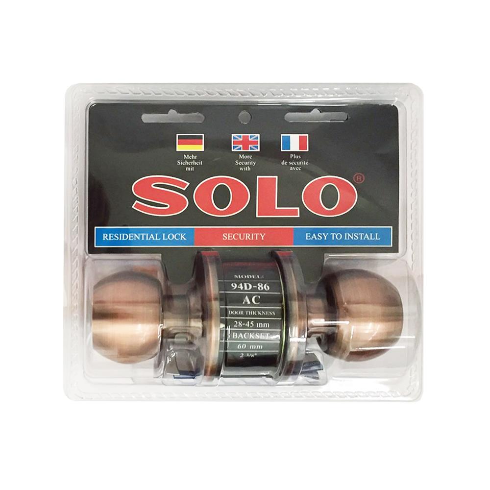 ลูกบิดทั่วไป SOLO 94D-86AC หัวกลม สีทองแดงรมดำ