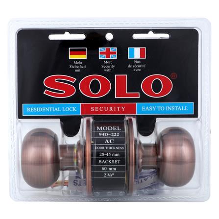 ลูกบิดทั่วไป SOLO 94D-222AC หัวจัน สีทองแดงรมดำ_3