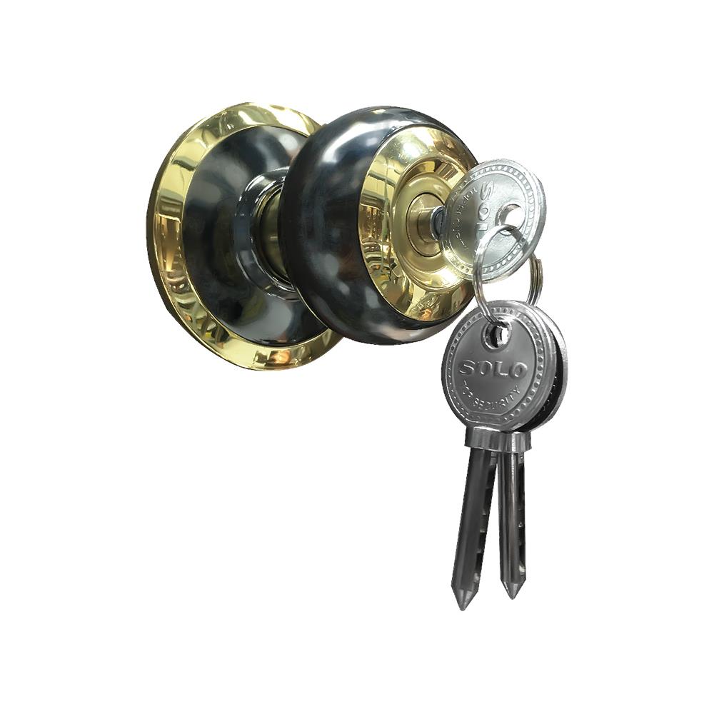 ลูกบิดทั่วไป SOLO 6800BN/PB หัวจัน สีดำ/ทอง