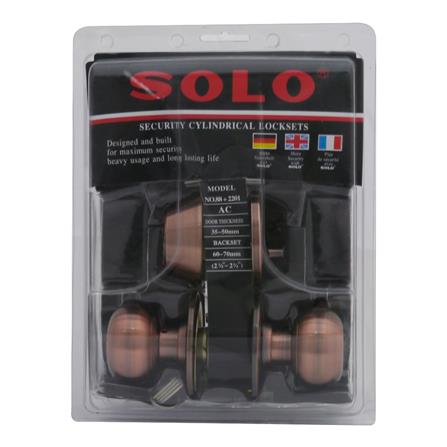 ลูกบิด+DB SOLO 88-2201 AC หัวจัน สีทองแดงรมดำ