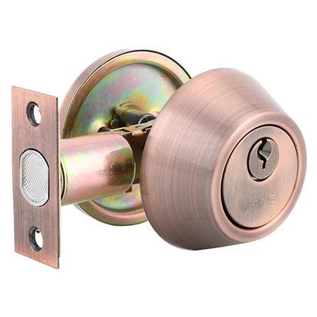 กุญแจลิ้นตาย 1 ด้าน SOLO 2201 สีทองแดงรมดำ_1