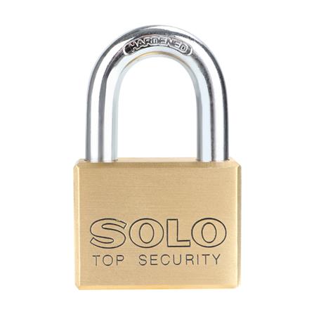 กุญแจลูกปืน SOLO 4507SQ-45 45 มม. สีทองเหลืองขัดเงา