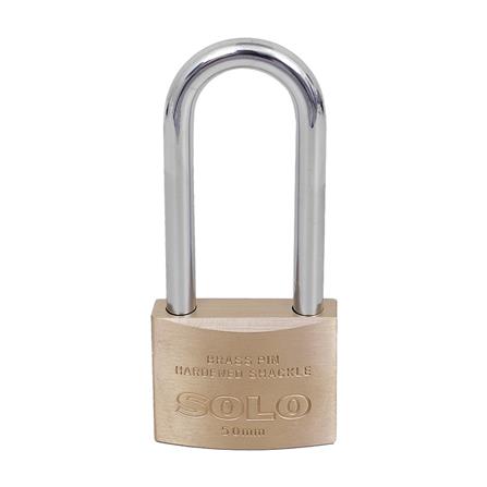 กุญแจสปริง SOLO 84-50L 50 มม. สีทองเหลืองขัดเงา_1
