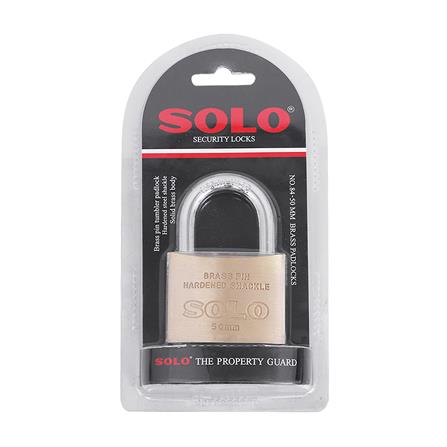 กุญแจสปริง SOLO 84-50 50 มม. สีทองเหลืองขัดเงา_2
