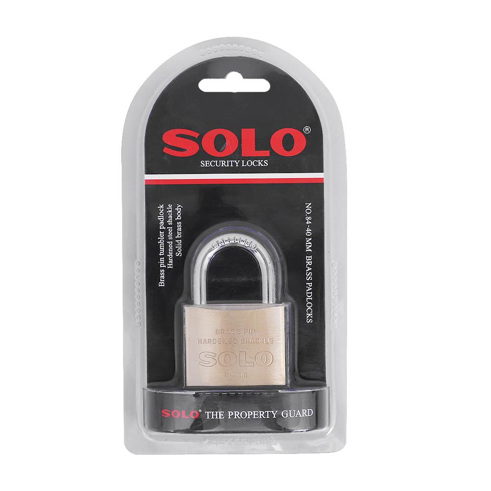 กุญแจสปริง SOLO 84-40 40 มม. สีทองเหลืองขัดเงา