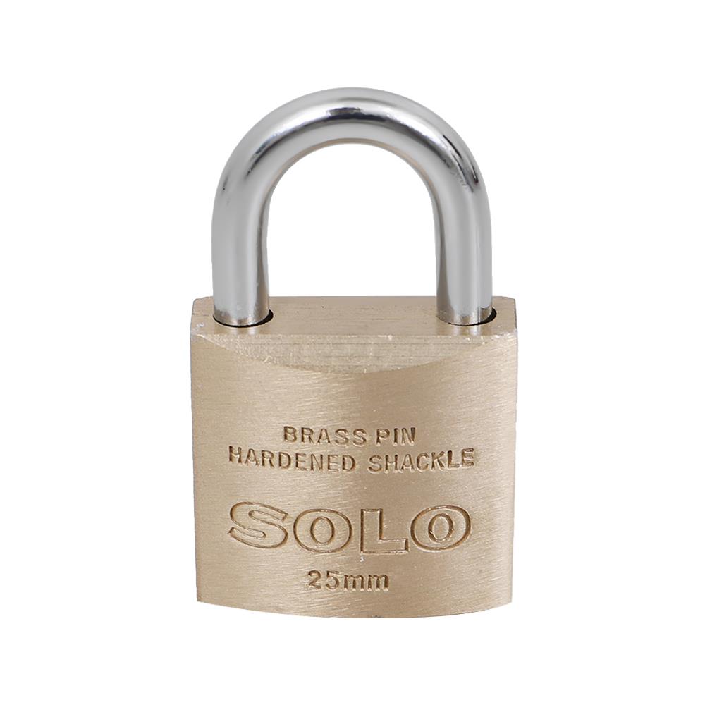กุญแจสปริง SOLO 84-25 25 มม. สีทองเหลืองขัดเงา