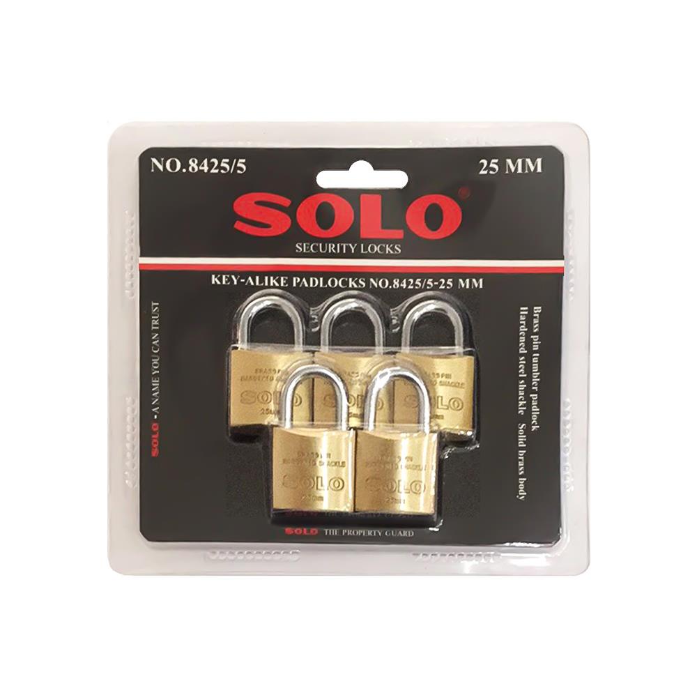 กุญแจคีย์อะไลก์ SOLO 8425 25 มม. แพ็ก 5 ชิ้น