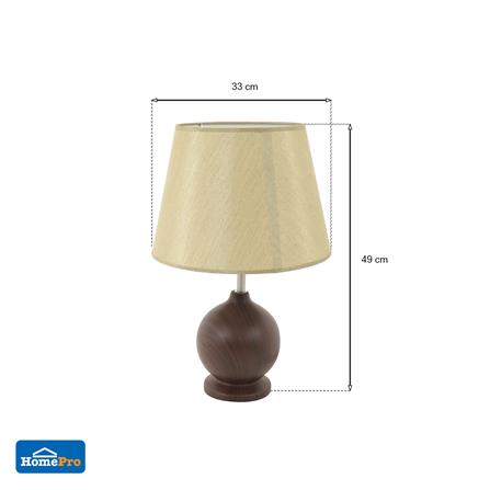 ไฟตั้งโต๊ะ CARINI METAL66039 FABRIC สีครีม/น้ำตาล_4