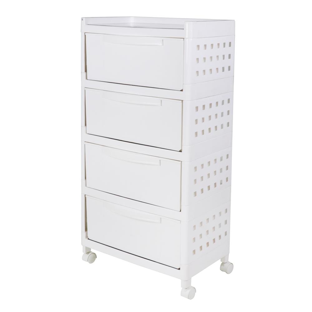 ตู้ลิ้นชัก4ชั้น 1074 48x30x90cm ขาว