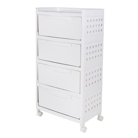 ตู้ลิ้นชัก4ชั้น 1074 48x30x90cm ขาว