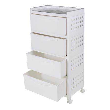 ตู้ลิ้นชัก4ชั้น 1074 48x30x90cm ขาว_2