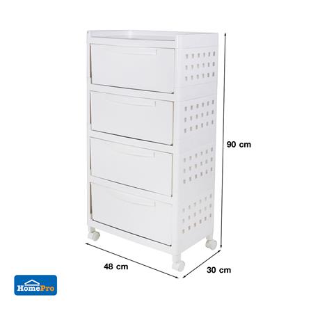 ตู้ลิ้นชัก4ชั้น 1074 48x30x90cm ขาว_6