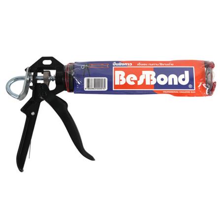 ปืนยิงซิลิโคนแบบเหล็ก BESBOND แกนคู่ 10 นิ้ว สีแดง