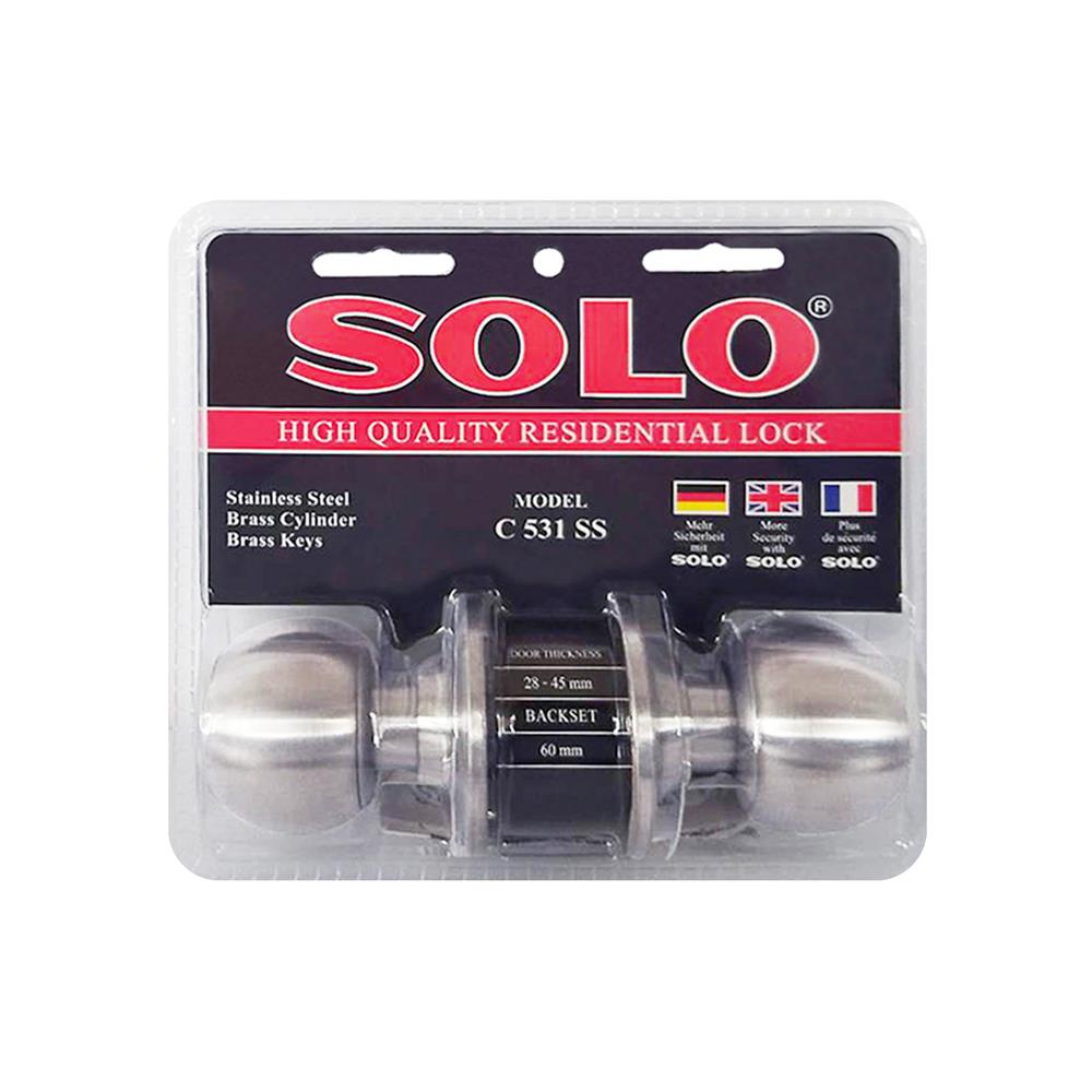 ลูกบิดทั่วไป SOLO C531 SS หัวกลม สีสเตนเลส