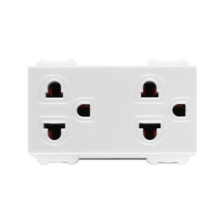 เต้ารับคู่ 3 ขา PANASONIC WEG15929 แพค 10 ชิ้น สีข...