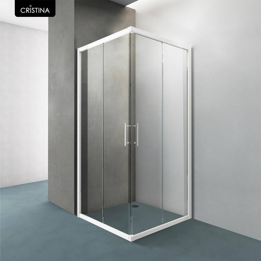 ฉากกั้นอาบน้ำ CRISTINA SQUARE-GWH 90x90 ซม.