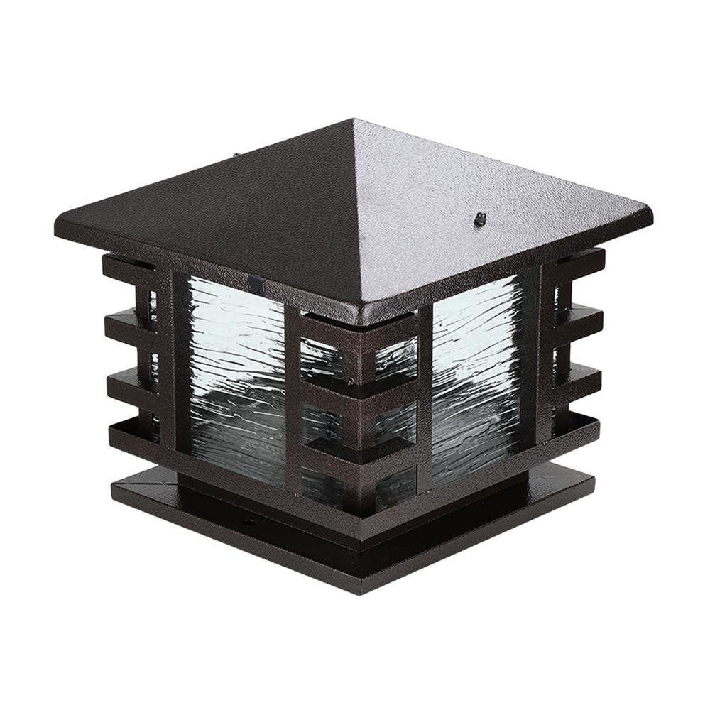 ไฟหัวเสา INOVA UT109 โลหะ COUNTRY สีน้ำตาล