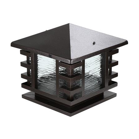 ไฟหัวเสา INOVA UT109 โลหะ COUNTRY สีน้ำตาล_0