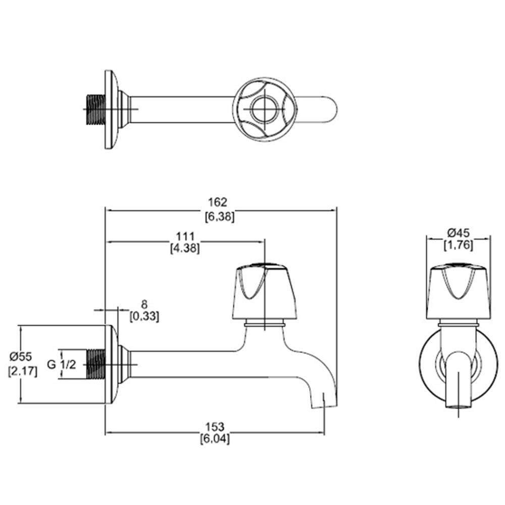 ก๊อกล้างพื้น 1 ทาง ENGLEFIELD K-15812X-8-CP