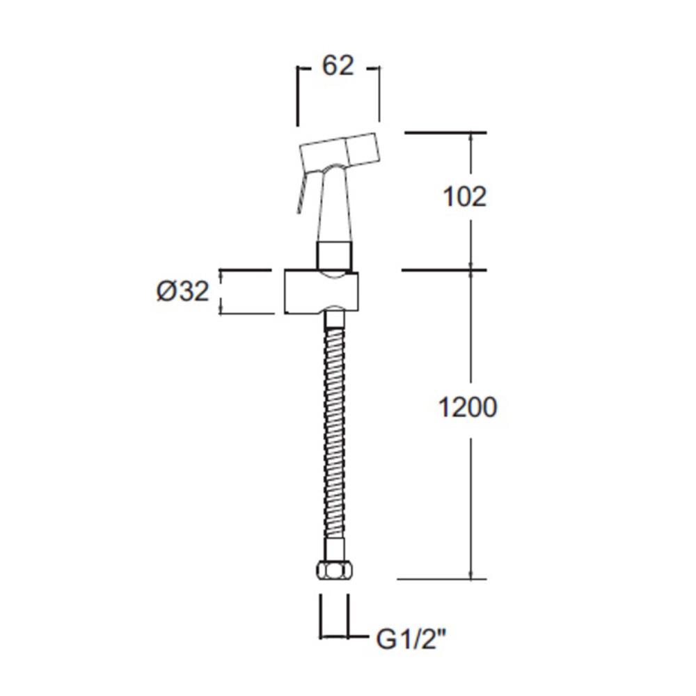 สายฉีดชำระครบชุด AMERICAN STANDARD A-4900-ST สเตนเลส