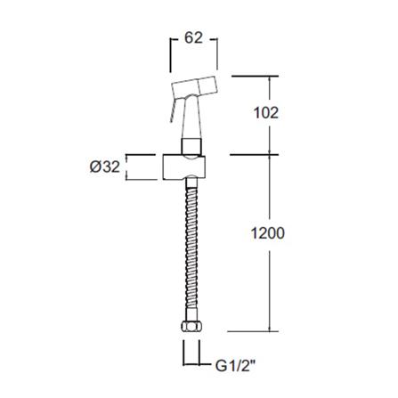 สายฉีดชำระครบชุด AMERICAN STANDARD A-4900-ST สเตนเลส_1