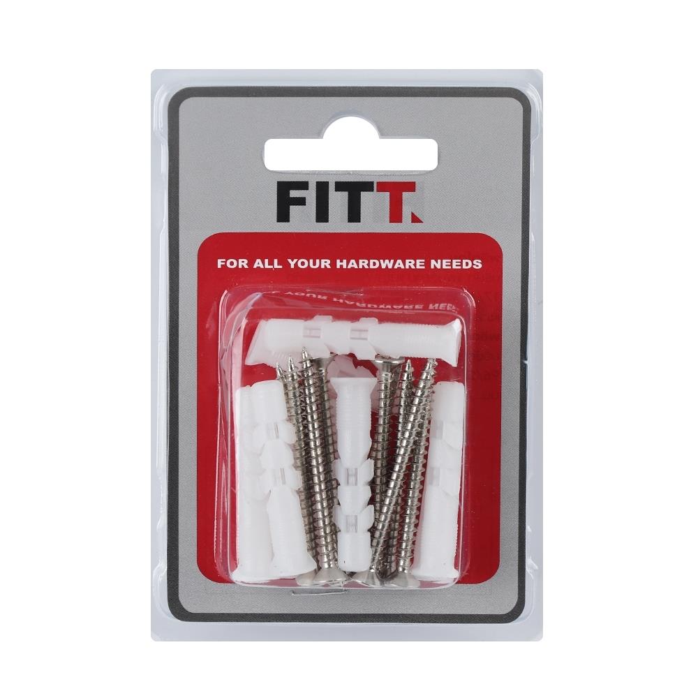 พุ๊กอิฐมวลเบาพร้อมสกรู FITT #7 10 ตัว