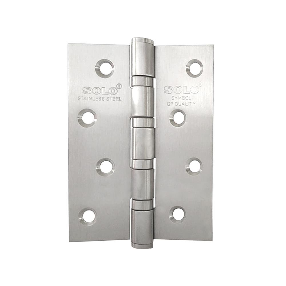 บานพับ 4X3 นิ้ว X 2 มม. SOLO 1143020 สีสเตนเลส (แพ็ก 3 ชิ้น)