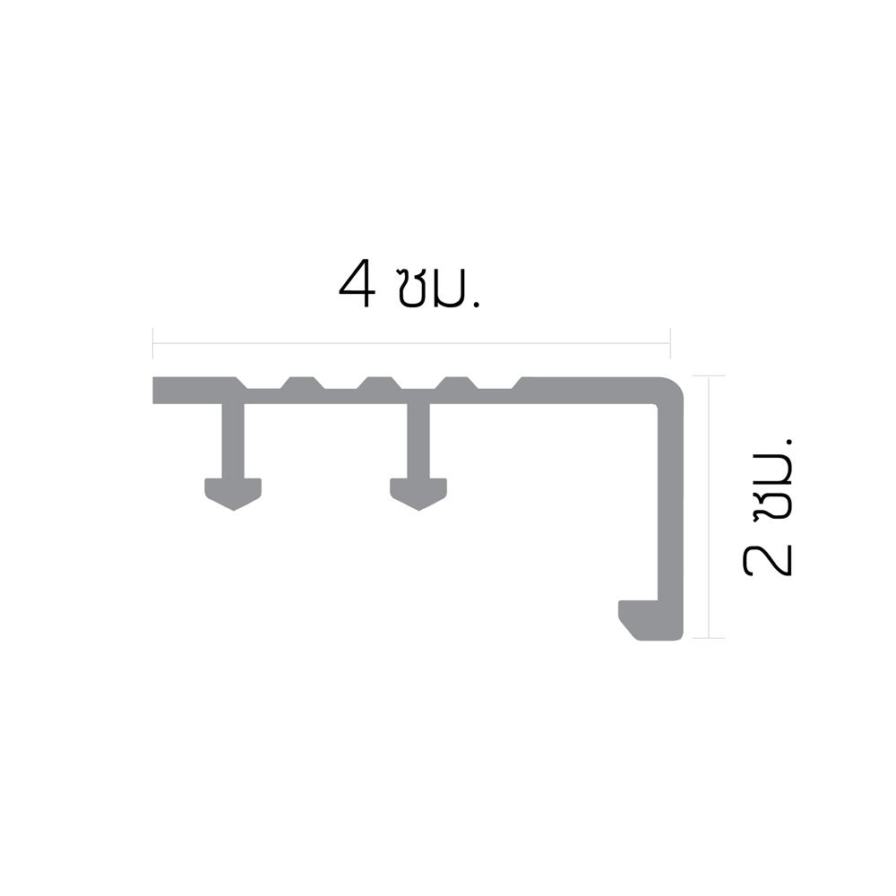 จมูกบันไดอะลูมิเนียม DP NA 40 อะลูมิเนียม 1.5ม.