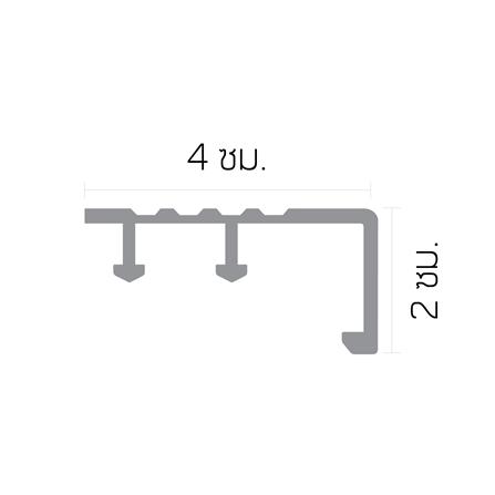 จมูกบันไดอะลูมิเนียม DP NA 40 อะลูมิเนียม 1.5ม._3