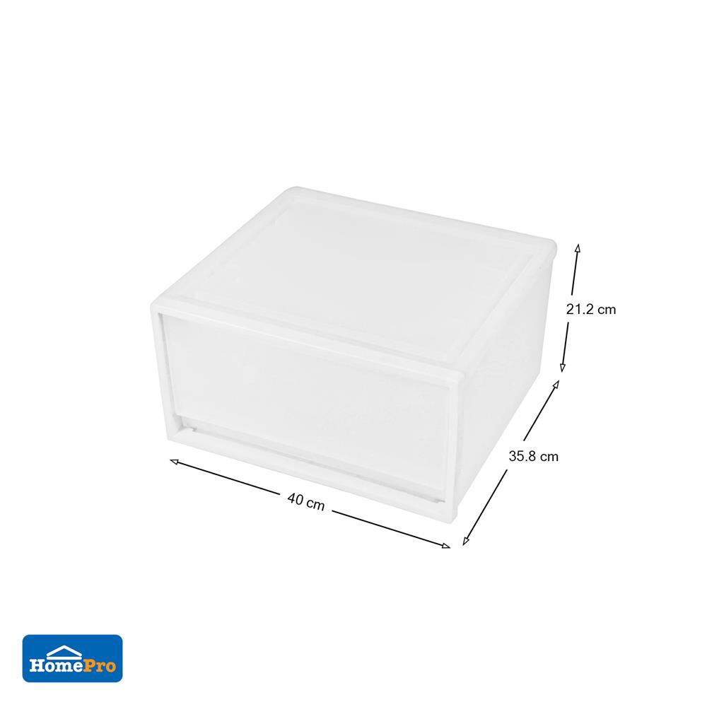 กล่องลิ้นชัก 1 ลิ้นชัก STACKO CK-71 40x35.8x21.2 ซม. สีขาว