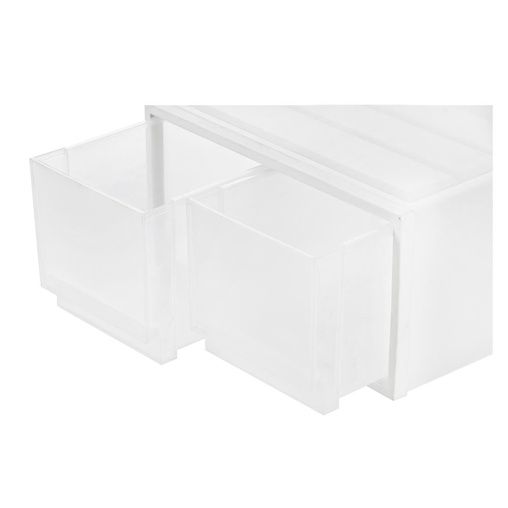 กล่องลิ้นชัก 2 ลิ้นชัก STACKO CK-72 40x35.8x21.2 ซม. สีขาว