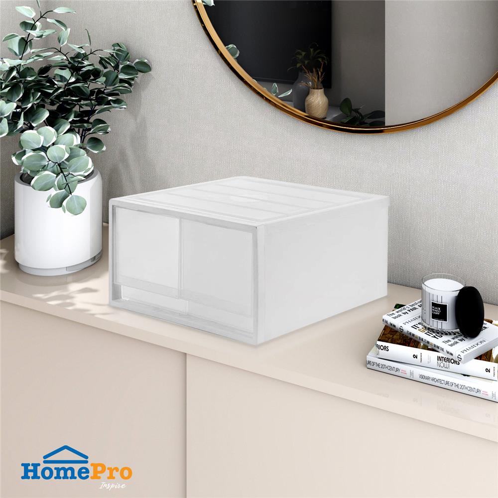 กล่องลิ้นชัก 2 ลิ้นชัก STACKO CK-72 40x35.8x21.2 ซม. สีขาว