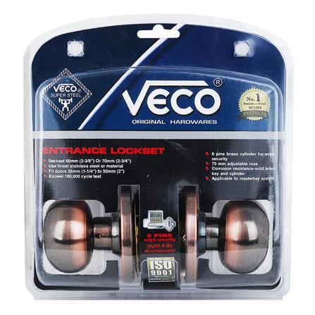 ลูกบิดทั่วไป VECO 3691AC-ET หัวจัน สีทองแดงรมดำ_3