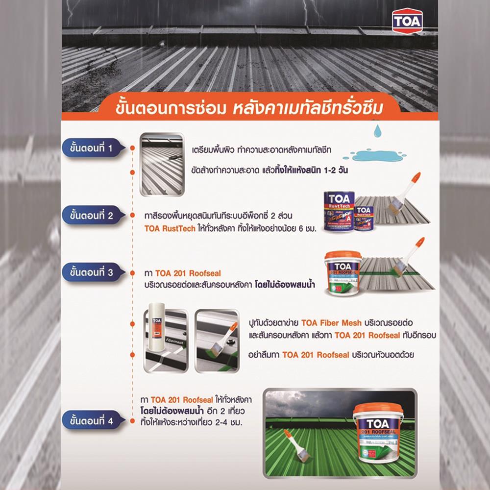 อะคริลิกกันซึม TOA 201 ROOFSEAL PU HYBRID 1 กก. สีขาว