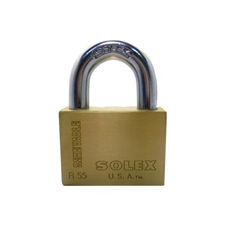 กุญแจลูกปืน SOLEX R55 55 มม. สีทองเหลืองขัดเงา