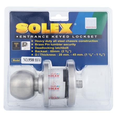 ลูกบิดหลบมุ้งลวด SOLEX 9500SSM หัวกลม สีสเตนเลส_4