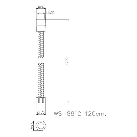 สายฝักบัวสเตนเลส WS-8812 120 ซม._1