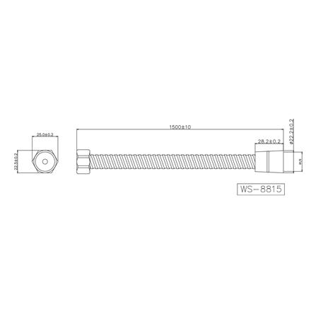 สายฝักบัวสเตนเลส WS WS-8815 150 ซม._1