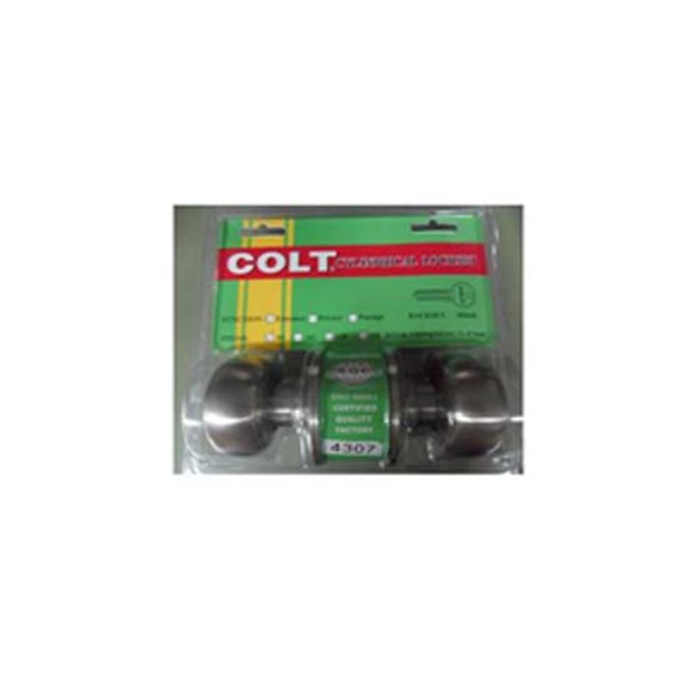 ลูกบิดประตู หัวจัน COLT 3027 AC สีทองแดงรมดำ