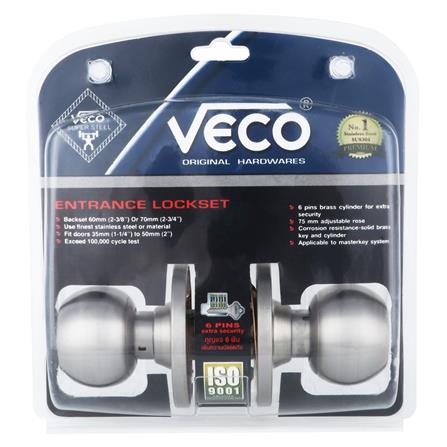 ลูกบิดทั่วไป VECO 5871SS-ML-ET หัวกลม สีสเตนเลส_4