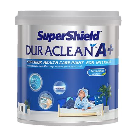 สีน้ำทาภายใน TOA SUPERSHIELD DURACLEAN A PLUS 0100 สีขาว กึ่งเงา 2.5 แกลลอน_0